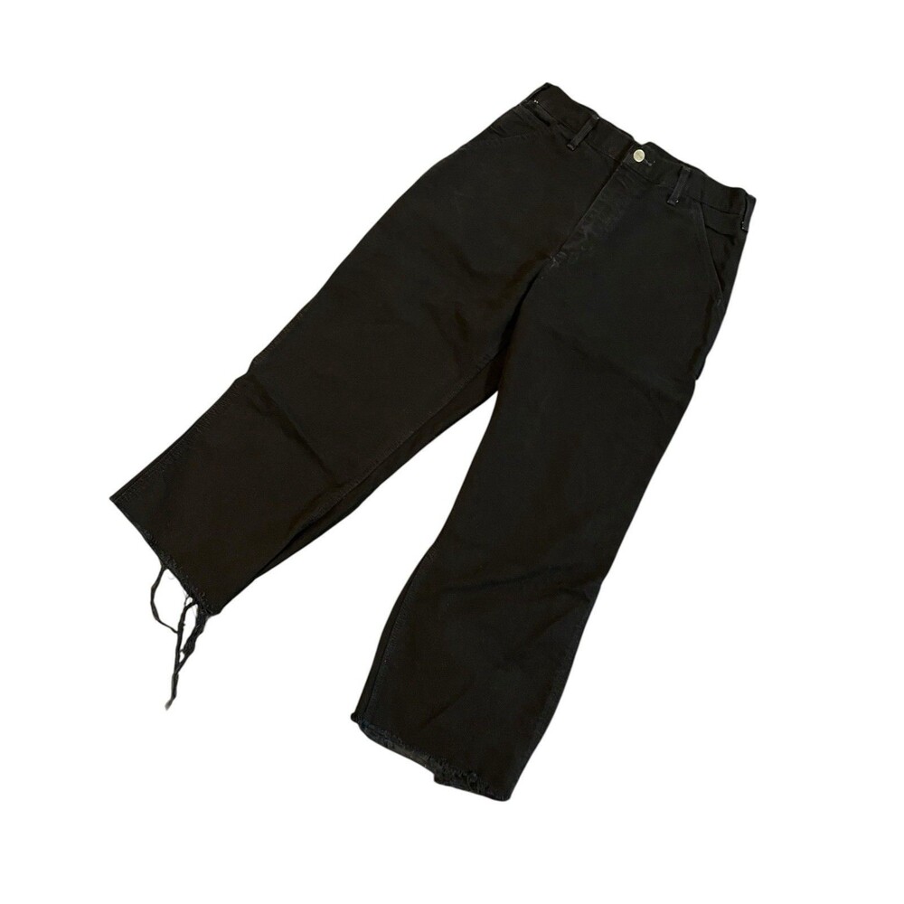 Vintage Carhartt Black Dungaree Fit Carpenter Pants Size 31 Thrashed Distressed